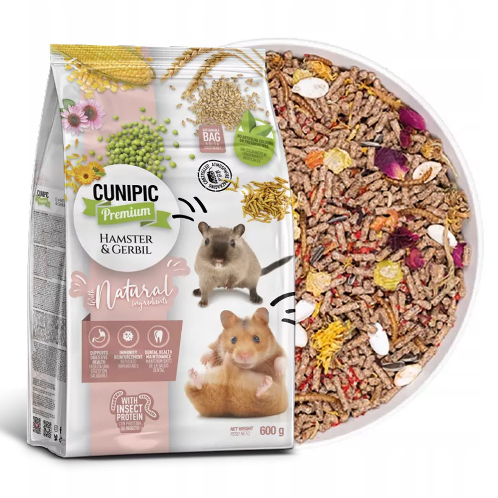 CUNIPIC Hamster & Gerbil karma dla chomików i myszoskoczków 600g